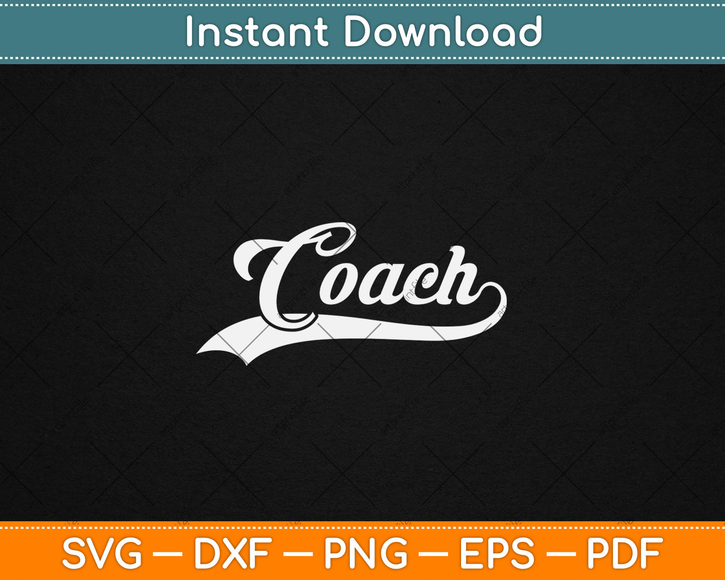 Coach Vintage Distressed Personal Trainer Coaching Gift Svg Digital Cutting File