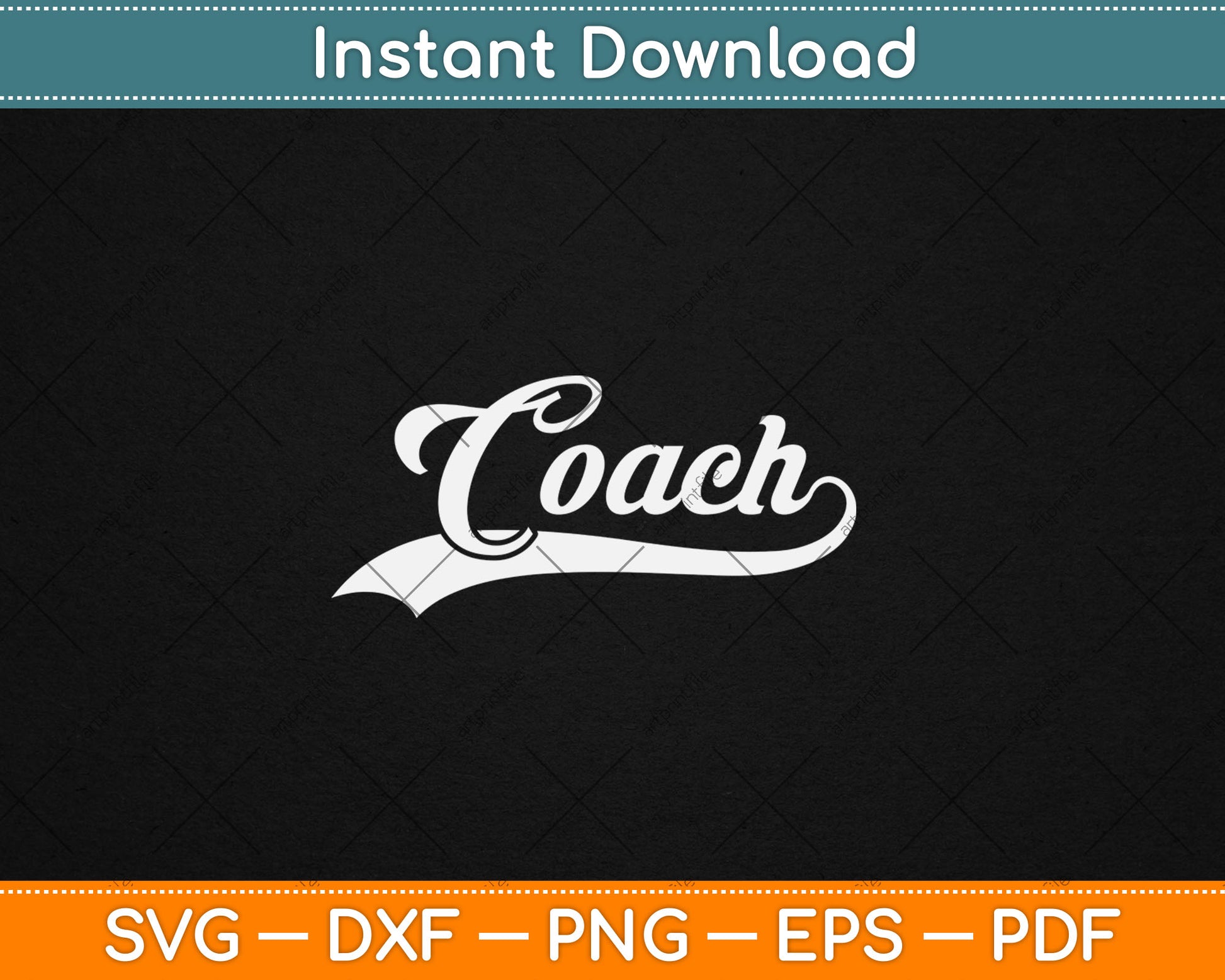 Coach Vintage Distressed Personal Trainer Coaching Gift Svg Digital Cutting File