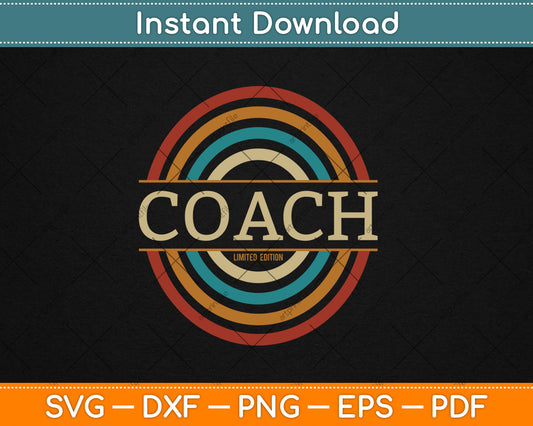 Coach Vintage Retro Svg Digital Cutting File