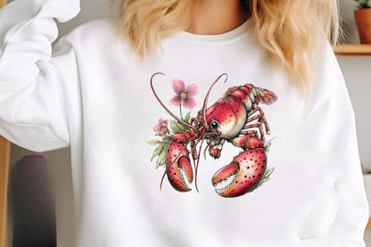 Coastal Lobster PNG Clipart | Nautical Seafood Illustration