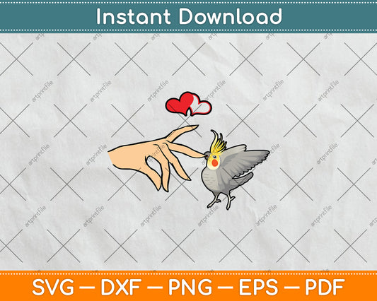 Cockatiel Love Bird Parrot Svg Digital Cutting File