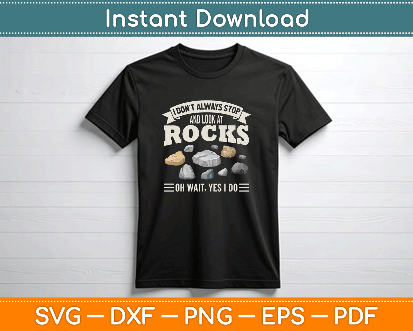 Rock collector funny quote SVG for T-shirt and mug printing