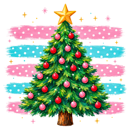 Colorful Christmas Tree PNG