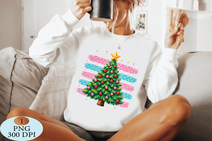Colorful Christmas Tree PNG