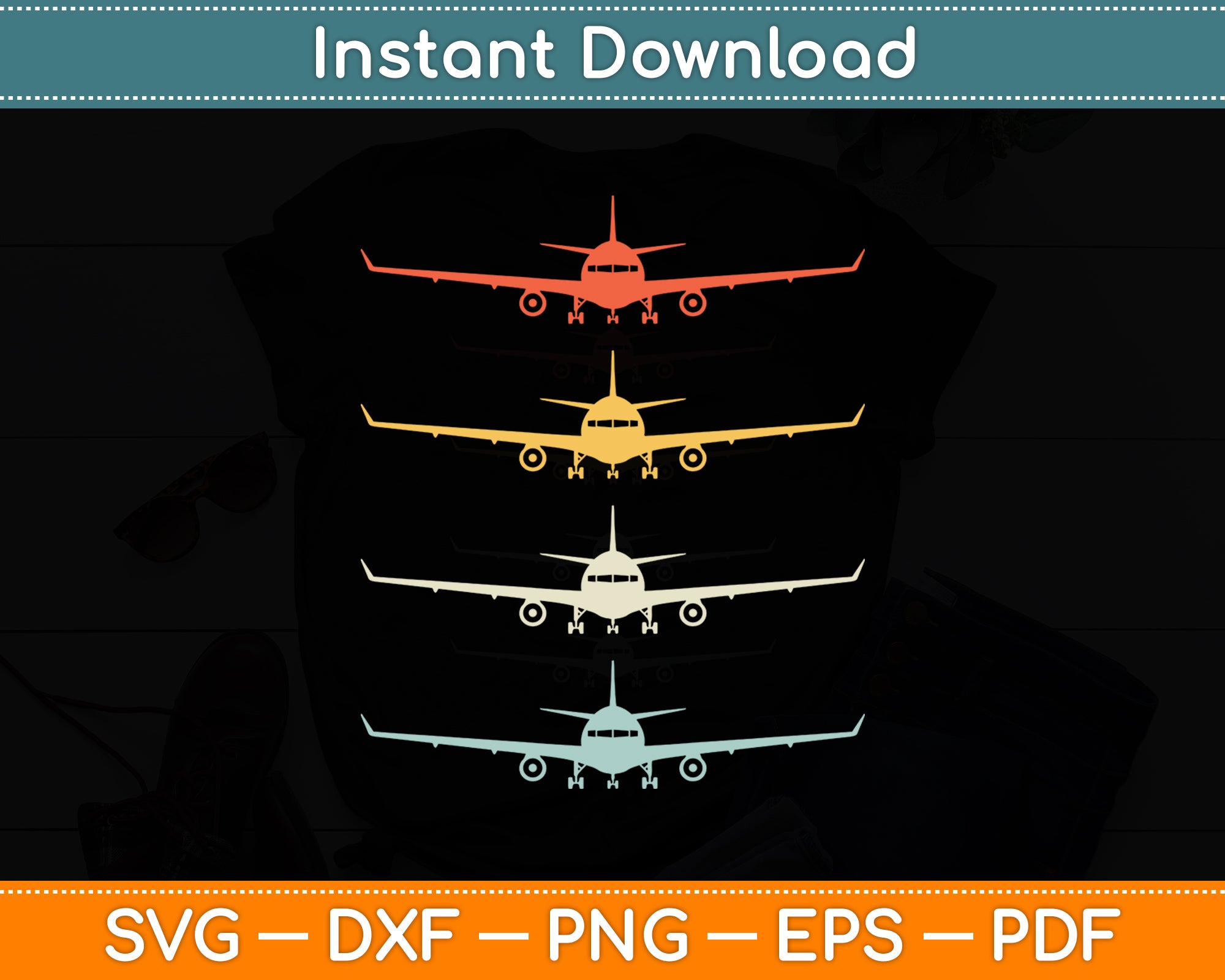 Colorful Flying Airplanes Airline Pilot Svg Cutting File – artprintfile