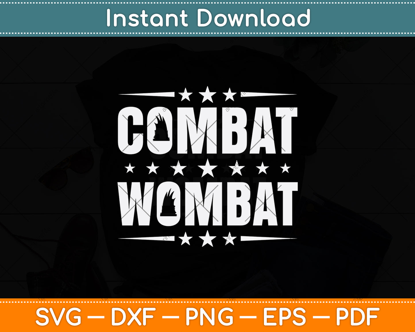 Combat Wombat For A Wombats Lover Svg Png Dxf Digital Cutting File