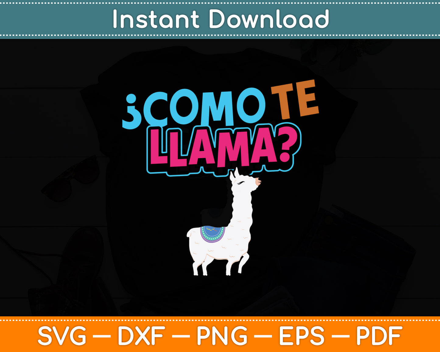 Como Te Llama Llamas Lover Pun Fans Funny Svg Digital Cutting File