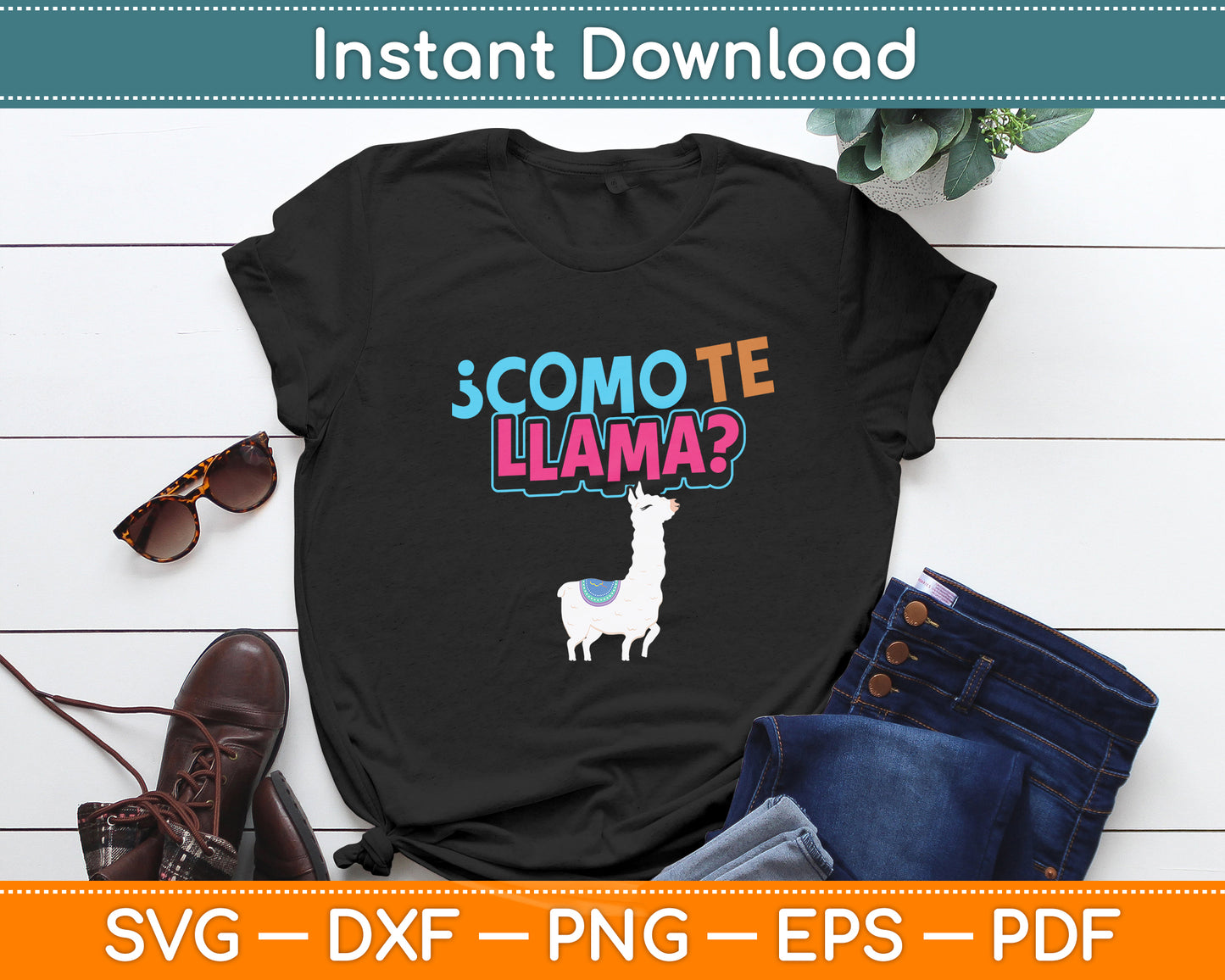 Como Te Llama Llamas Lover Pun Fans Funny Svg Digital Cutting File