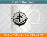 Compass and Mountains Svg Digital Cutting File