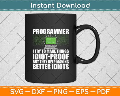 Computer Programmer Science Coding Lovers Svg Digital Cutting File