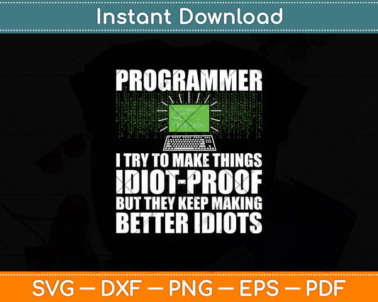 Computer Programmer Science Coding Lovers Svg Digital Cutting File