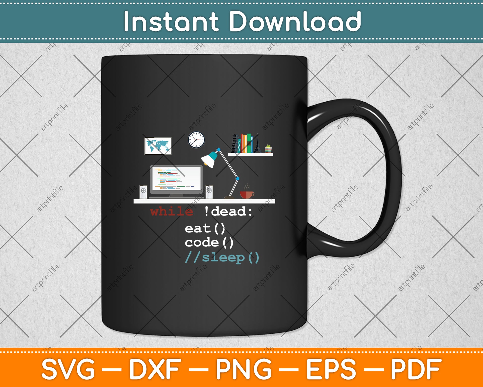 Computer Science Python Programmer Eat Code Sleep Svg Cutting File ...
