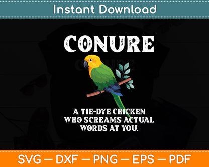 Conure Owner Definition Conure Parrot Lover Svg Digital Cutting File