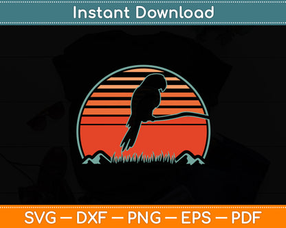 Conure Parrot Retro Vintage 80s Style Birding Svg Digital Cutting File