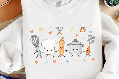 Cute Baking Kitchen Characters PNG Bundle