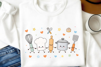 Cute Baking Kitchen Characters PNG Bundle