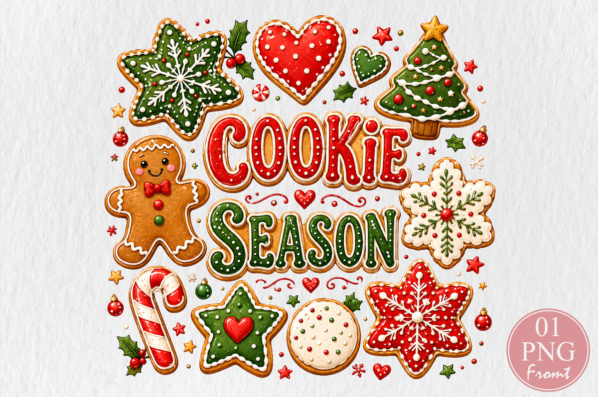 Cookie Season Christmas PNG Sublimation Design