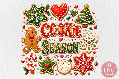 Cookie Season Christmas PNG Sublimation Design