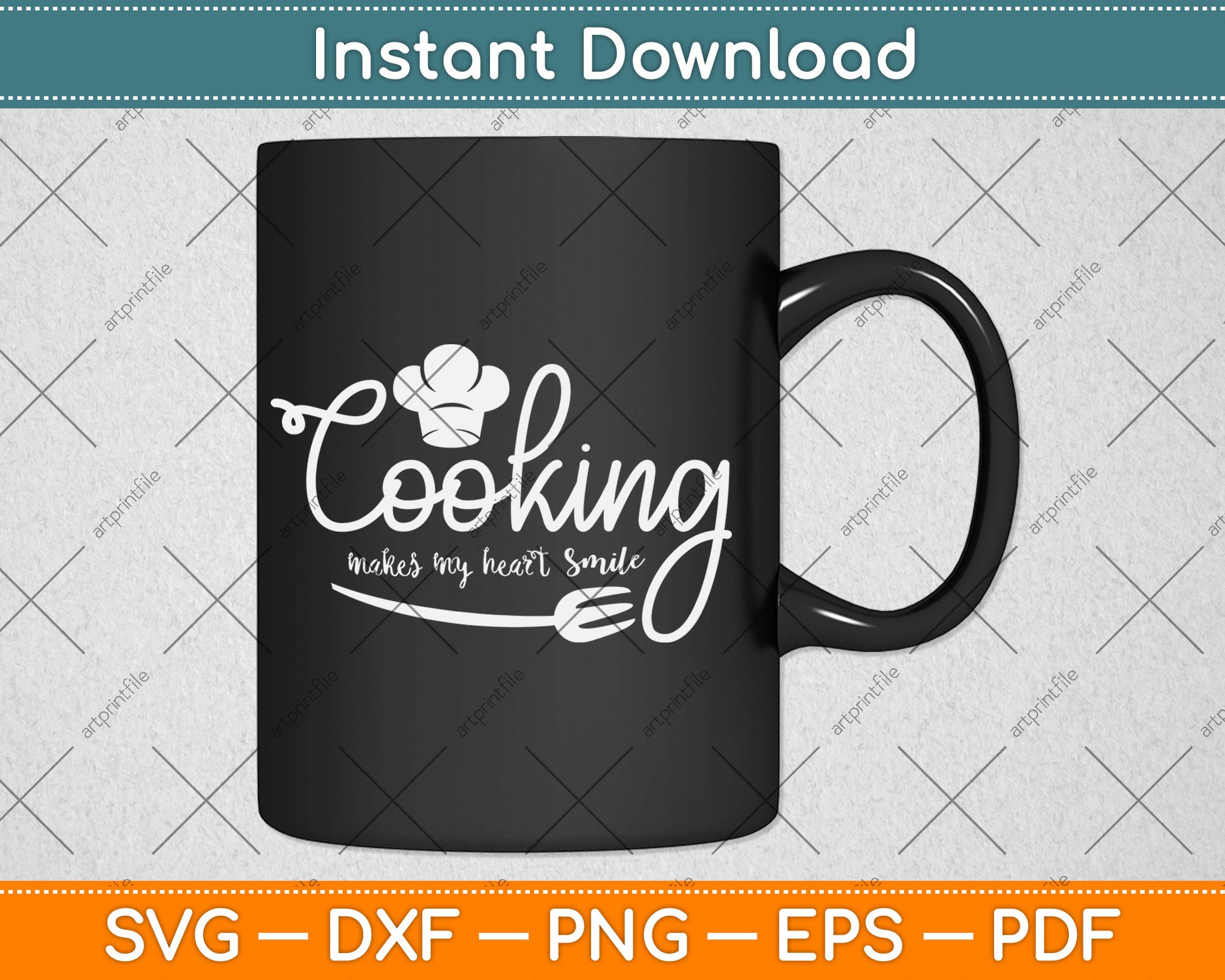 Cooking Makes My Heart Smile Svg Digital Cutting File
