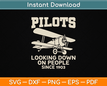 Cool Pilot For Men Women Aircraft Pilot Airplane Flying SVG Digital Cutting File