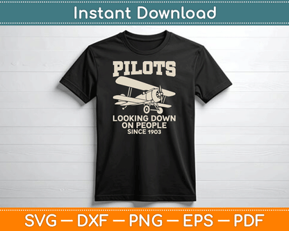 Cool Pilot For Men Women Aircraft Pilot Airplane Flying SVG Digital Cutting File