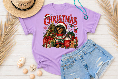 Cool Christmas Dachshund Dog PNG Sublimation