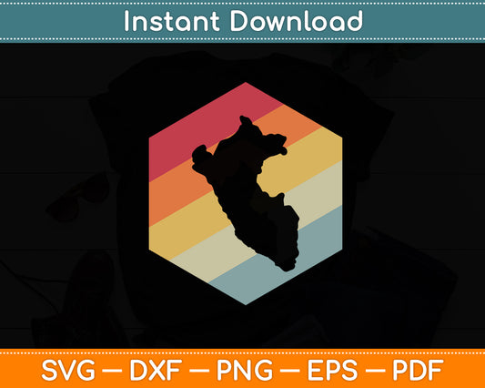 Cool Peruvian Pride Peru Retro Vintage Svg Png Dxf Digital Cutting File