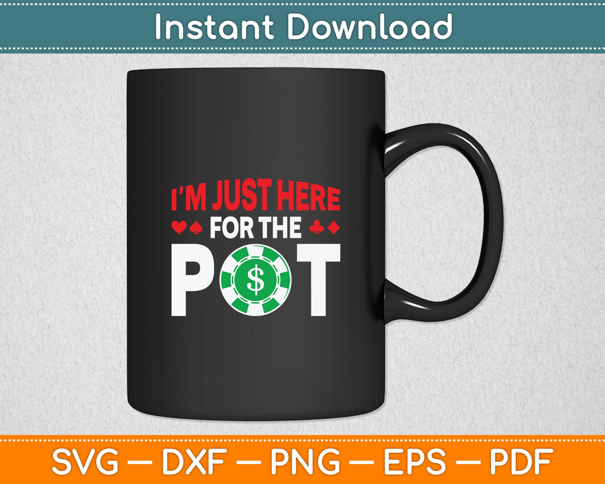 Cool Poker Lover For Men Women Card Casino Player Gambler Svg Digital Cutting File