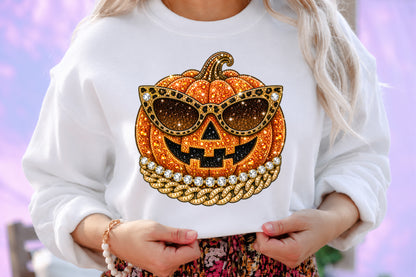 Cool Pumpkin Rhinestone PNG