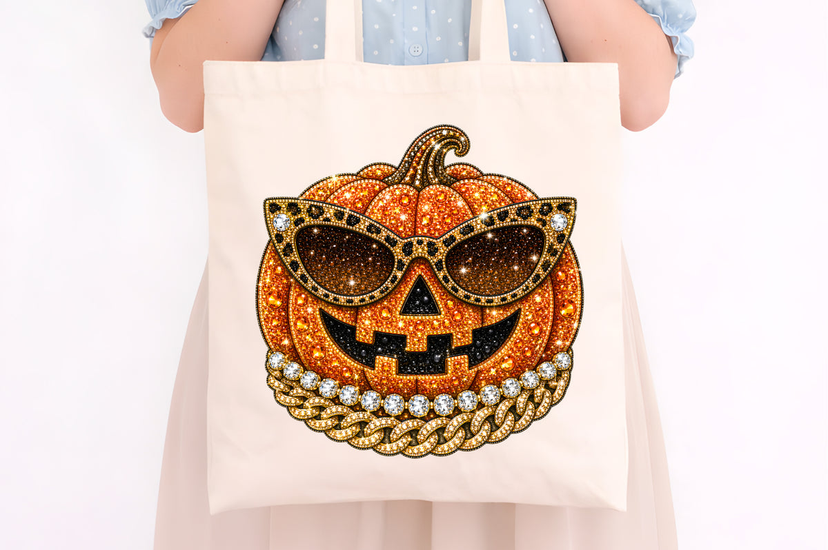Cool Pumpkin Rhinestone PNG