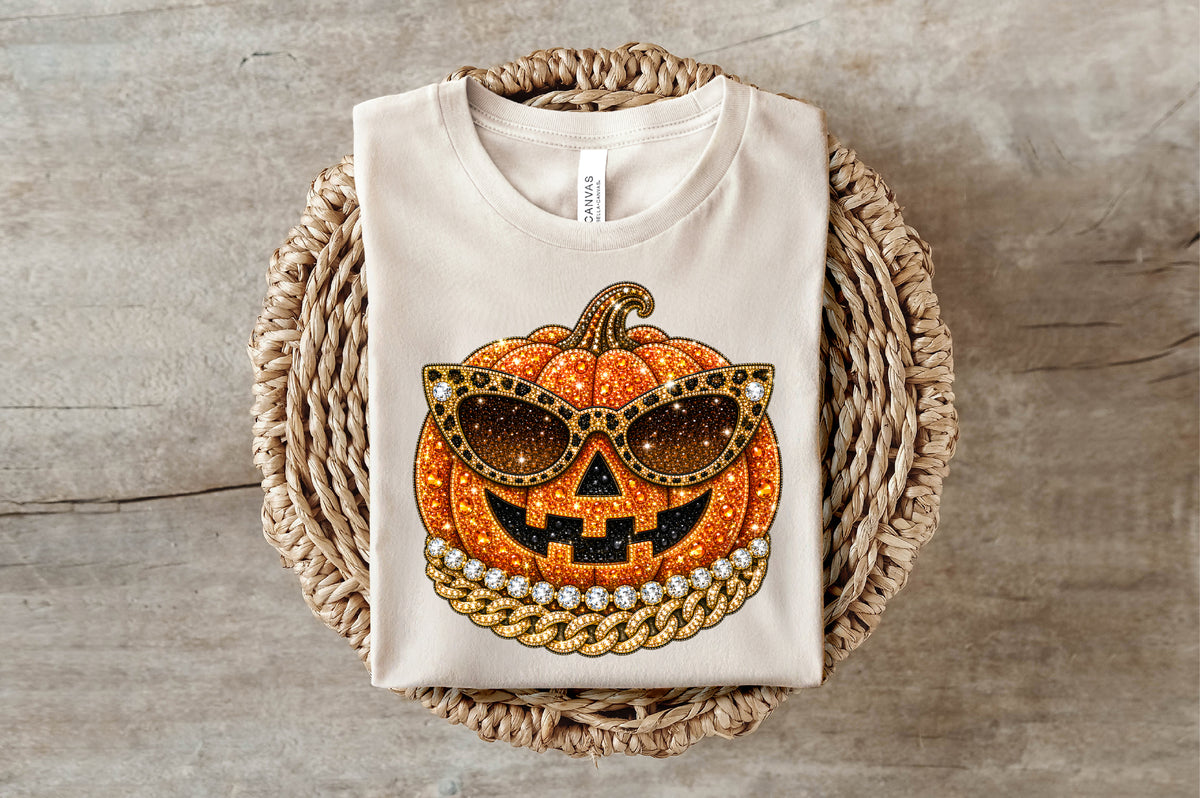 Cool Pumpkin Rhinestone PNG