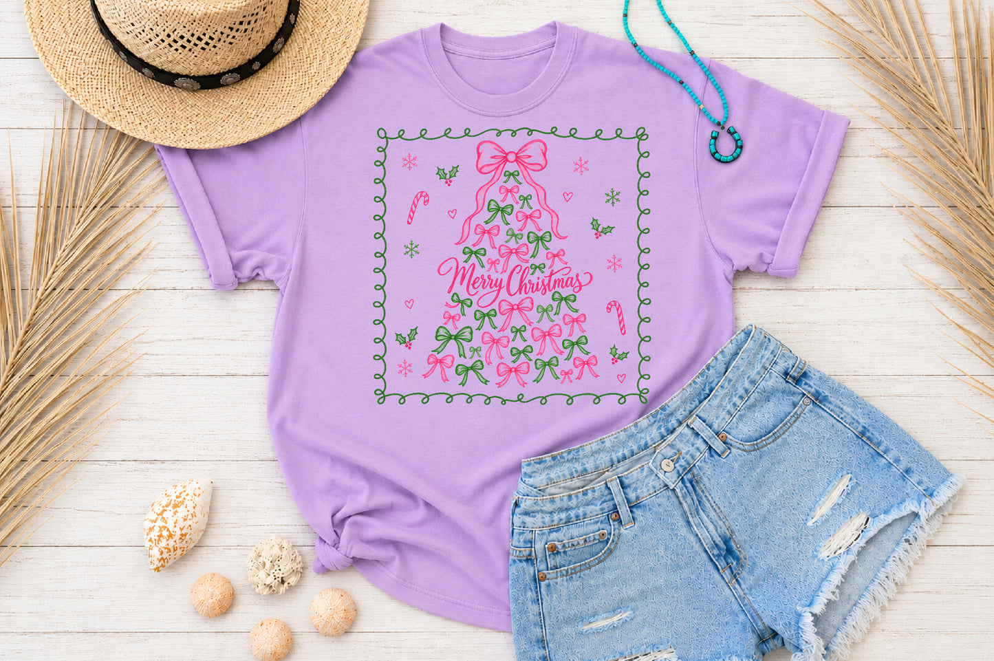 Coquette Bow Christmas Tree PNG Sublimation Design