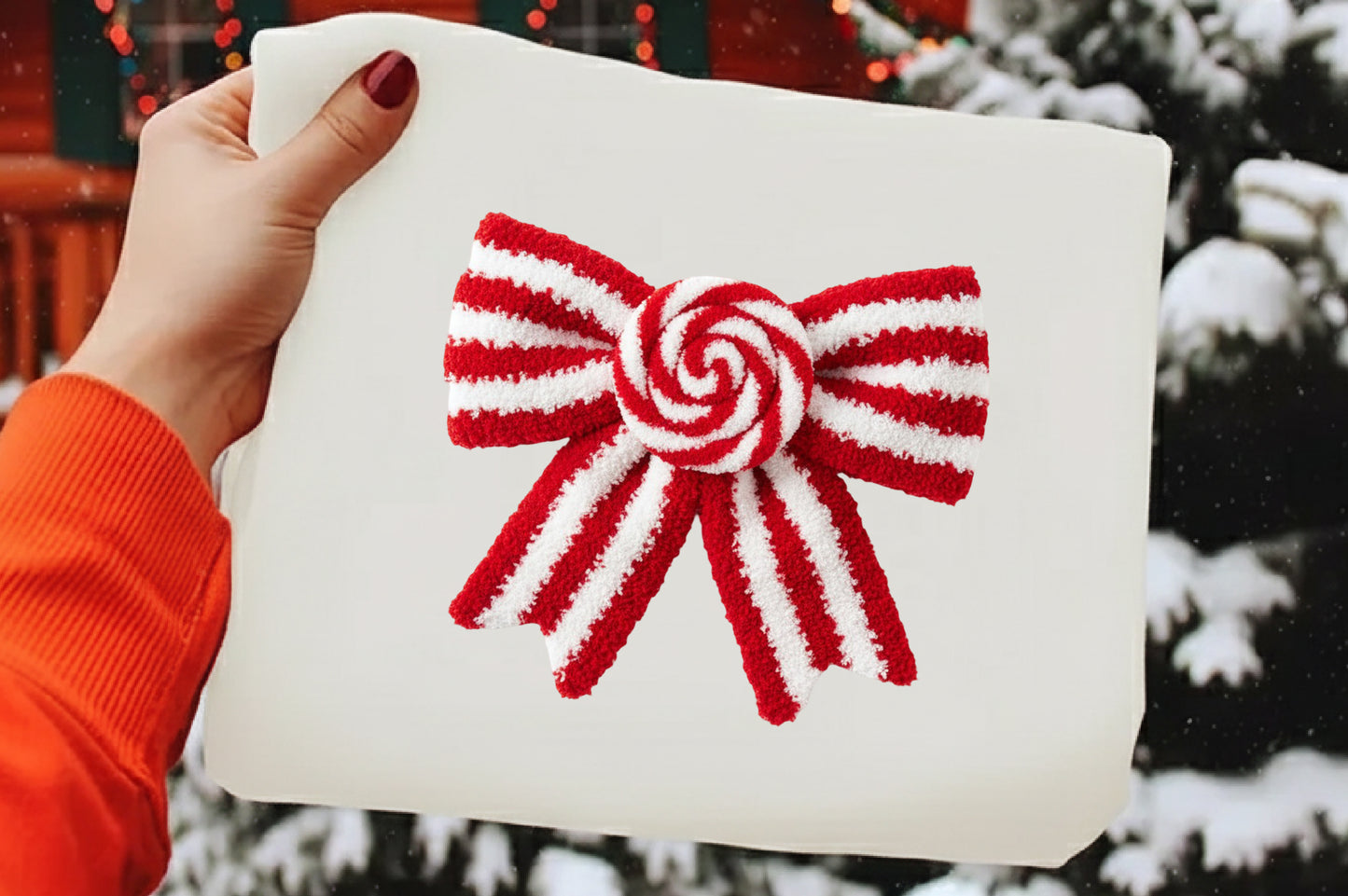 Coquette Christmas Bow PNG
