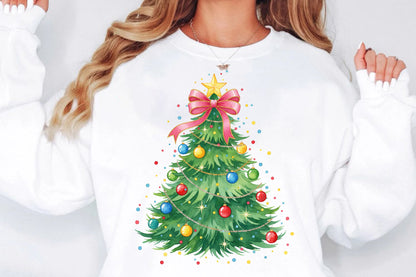 Coquette Christmas Tree Sublimation PNG