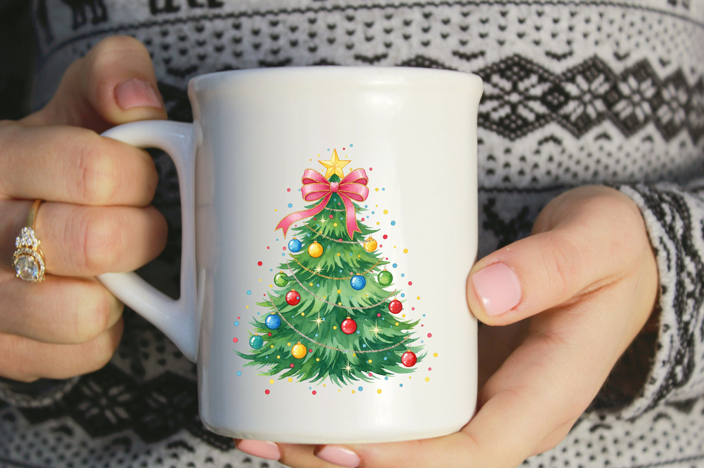 Coquette Christmas Tree Sublimation PNG