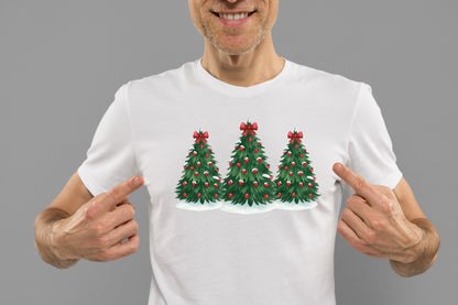 Coquette Christmas Tree PNG Watercolor Red Bow Holiday Sublimation