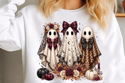Coquette Ghost Trio Halloween PNG