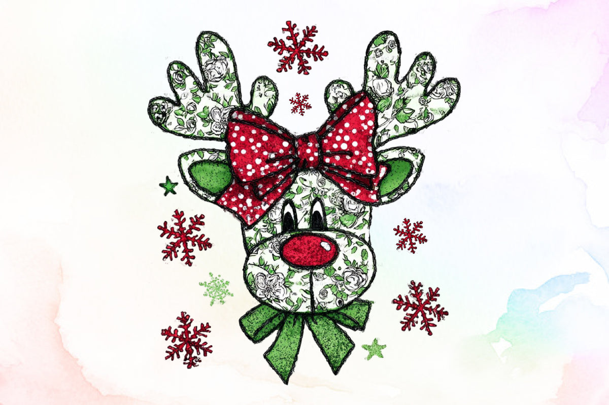 Coquette Green Millennial Christmas PNG