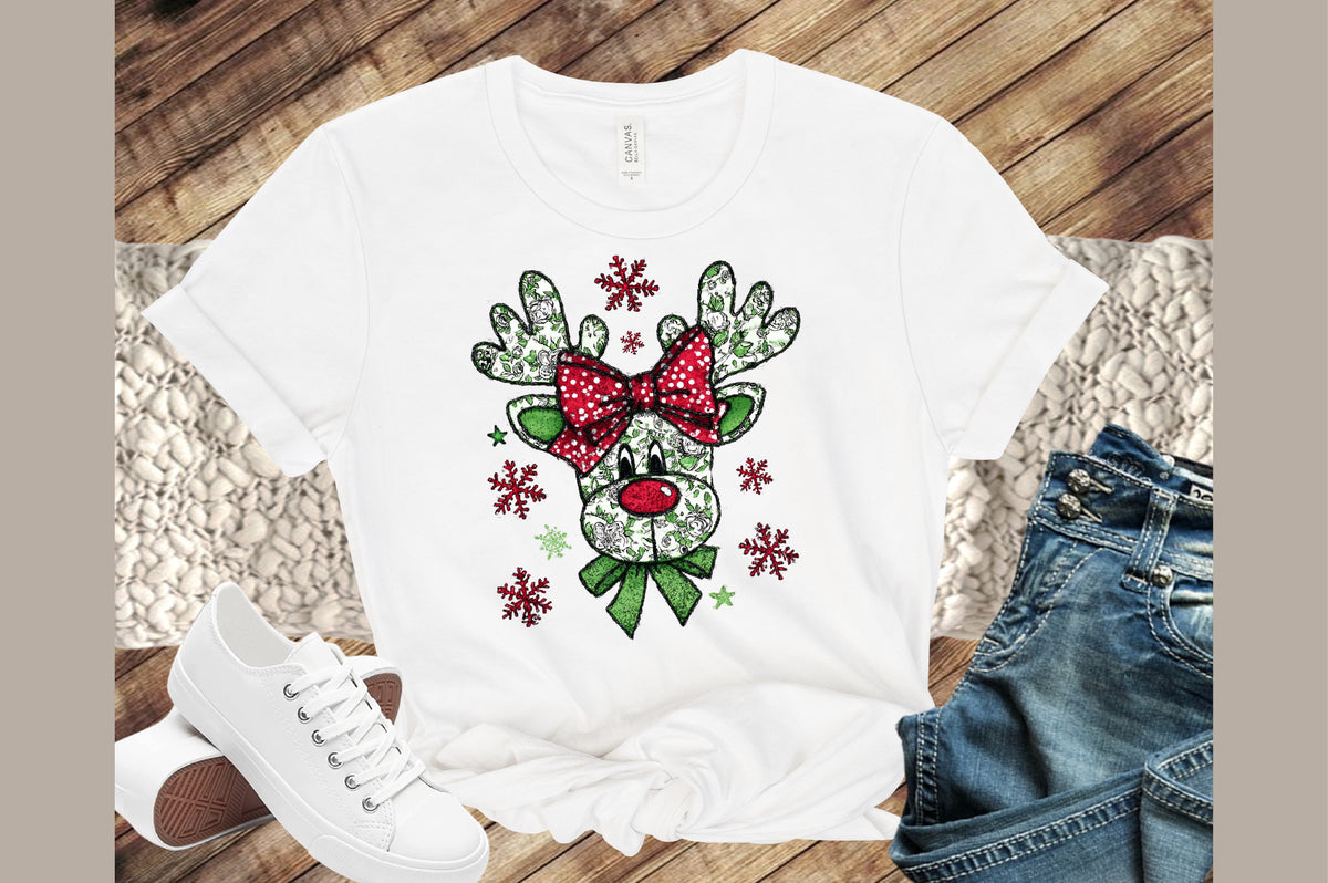 Coquette Green Millennial Christmas PNG