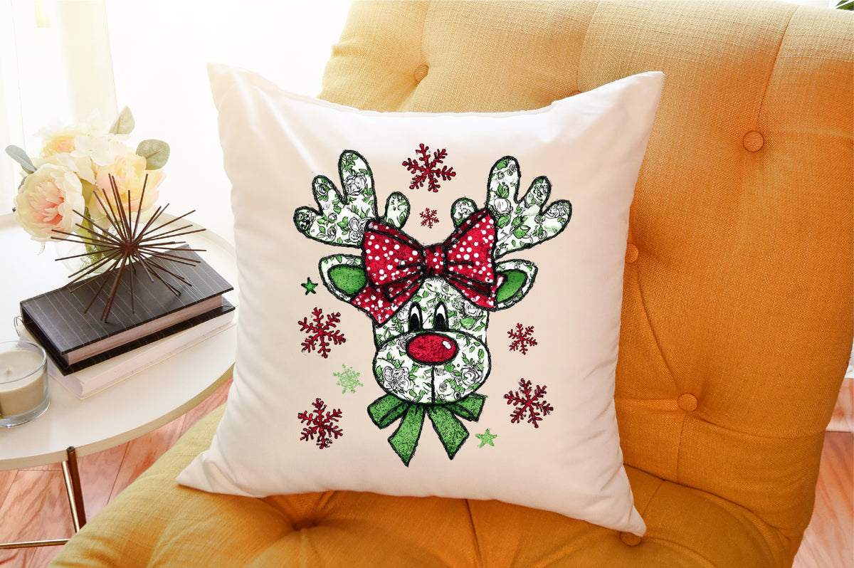 Coquette Green Millennial Christmas PNG