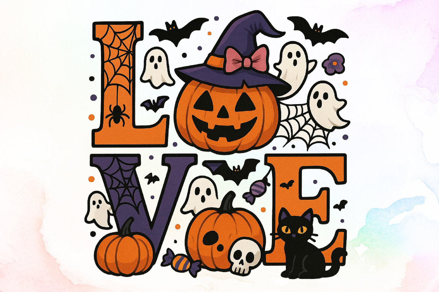 Coquette Halloween Day Clipart Bundle Spooky PNG