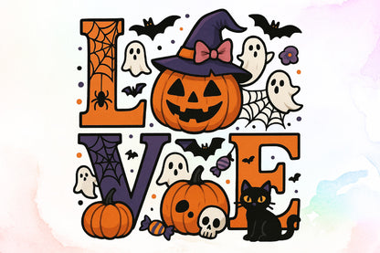 Coquette Halloween Day Clipart Bundle Spooky PNG