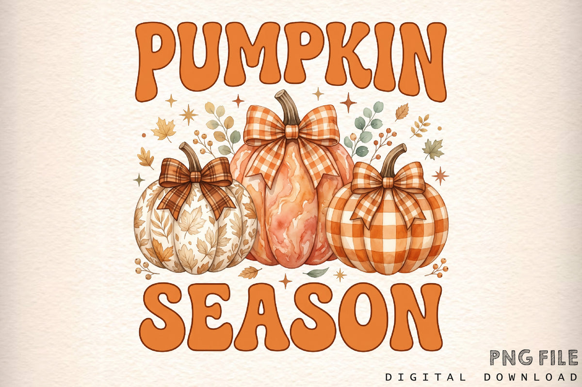 Coquette Pumpkin Season PNG