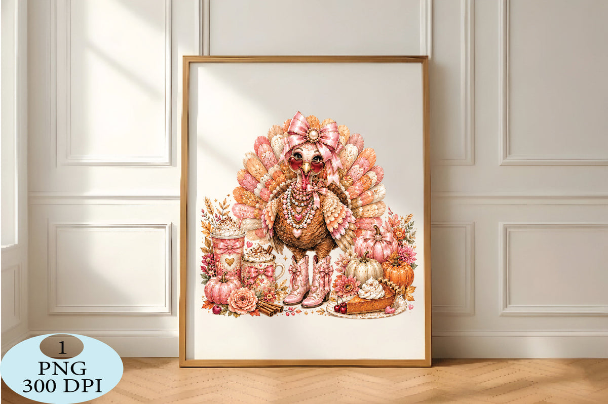 Coquette Thanksgiving Turkey PNG