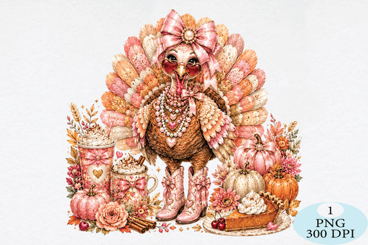 Coquette Thanksgiving Turkey PNG