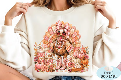 Coquette Thanksgiving Turkey PNG