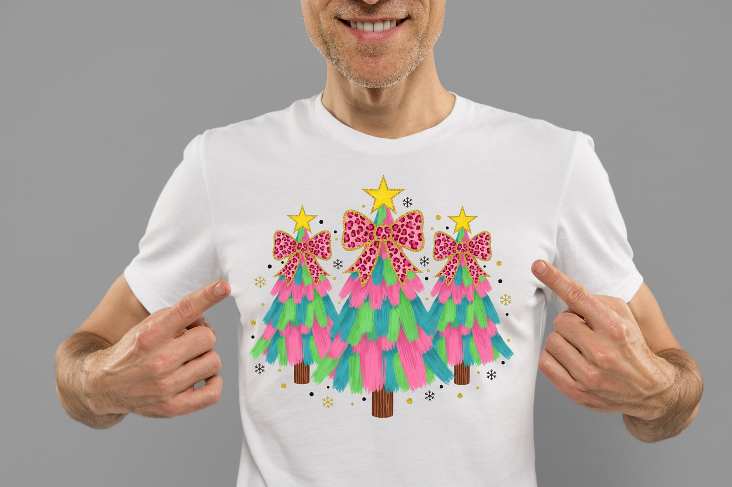 Coquette Brushstroke Christmas Tree PNG