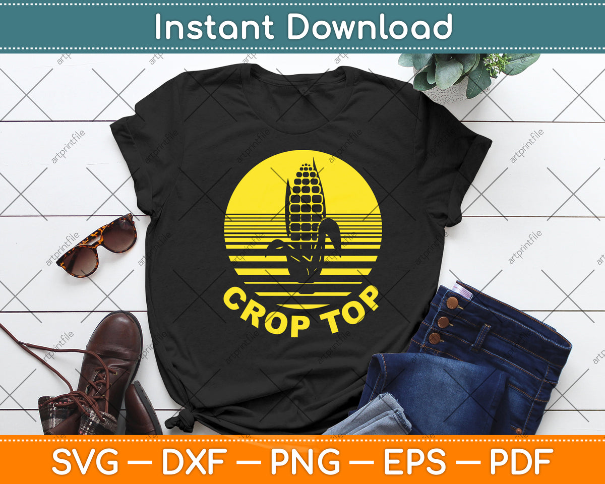 Corn Crop Top Funny Corn Lover Svg Digital Cutting File
