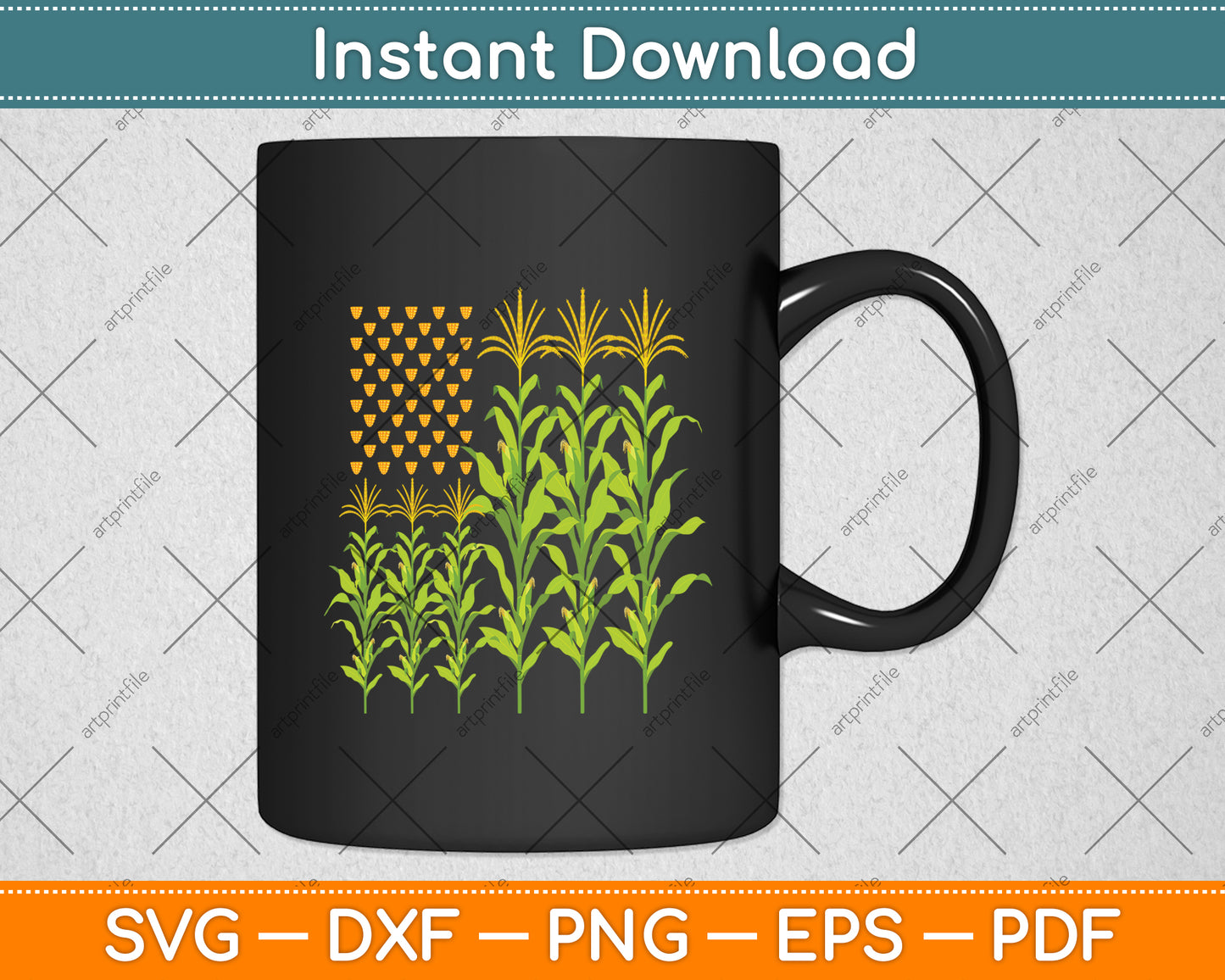 Corn Farmer - American Flag Crop Farmers Svg Digital Cutting File