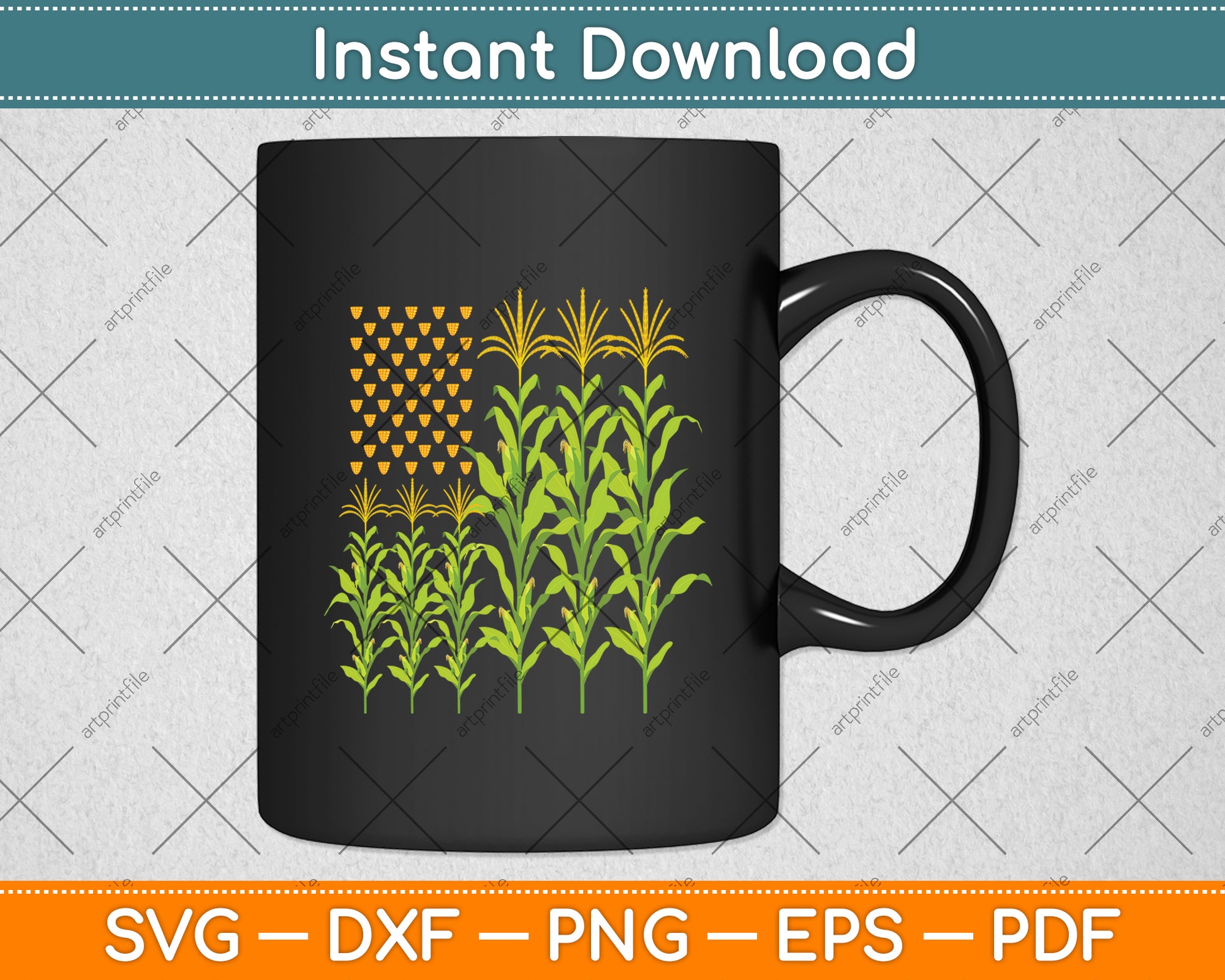 Corn Farmer - American Flag Crop Farmers Svg Digital Cutting File